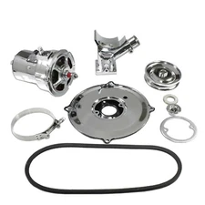 VW Chrome Alternator Conversion Kit 12 Volts 75 Amp Complete (Early Bug /Ghia..)