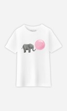 Kids Short Sleeve T-Shirt White, JUMBO BUBBLE GUM