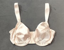 Vtg Victoria's Secret Second Skin Satin Unlined Full Coverage Bra 90  s 32D Pink