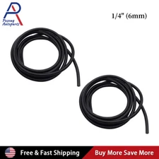 2 PACK 5ft ID: 1/4" / 6mm Silicone Vacuum Hose Tube High Performance Black