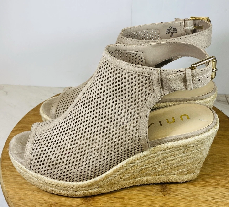 Unisa Womens Shoes Wedge Taupe Heel Espadrille Size 7.5M - Image 3 of 4