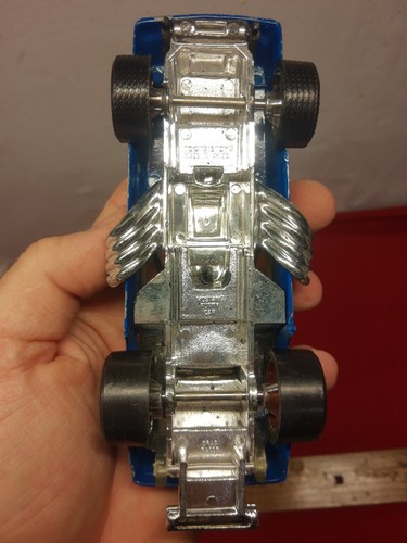 VTG Tootsietoy Mustang Funny Car Drag Racer Blue 1980s Toy Complete - Picture 10 of 10