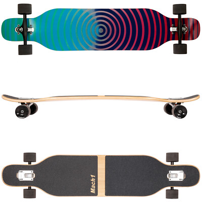 Mach1 Bambus Longboard mit Keramik Kugellager Camber Drop Through Cruiser Board