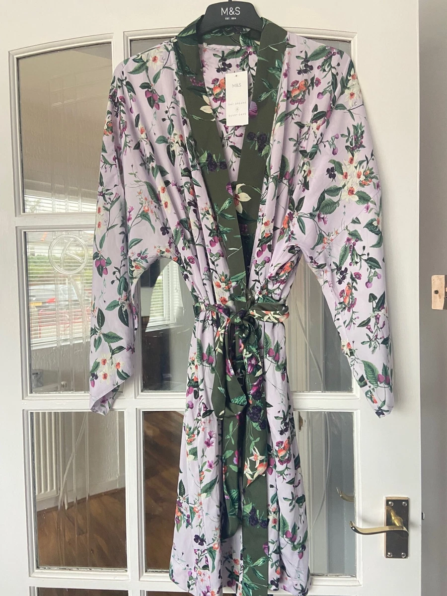 Short satin shop dressing gown