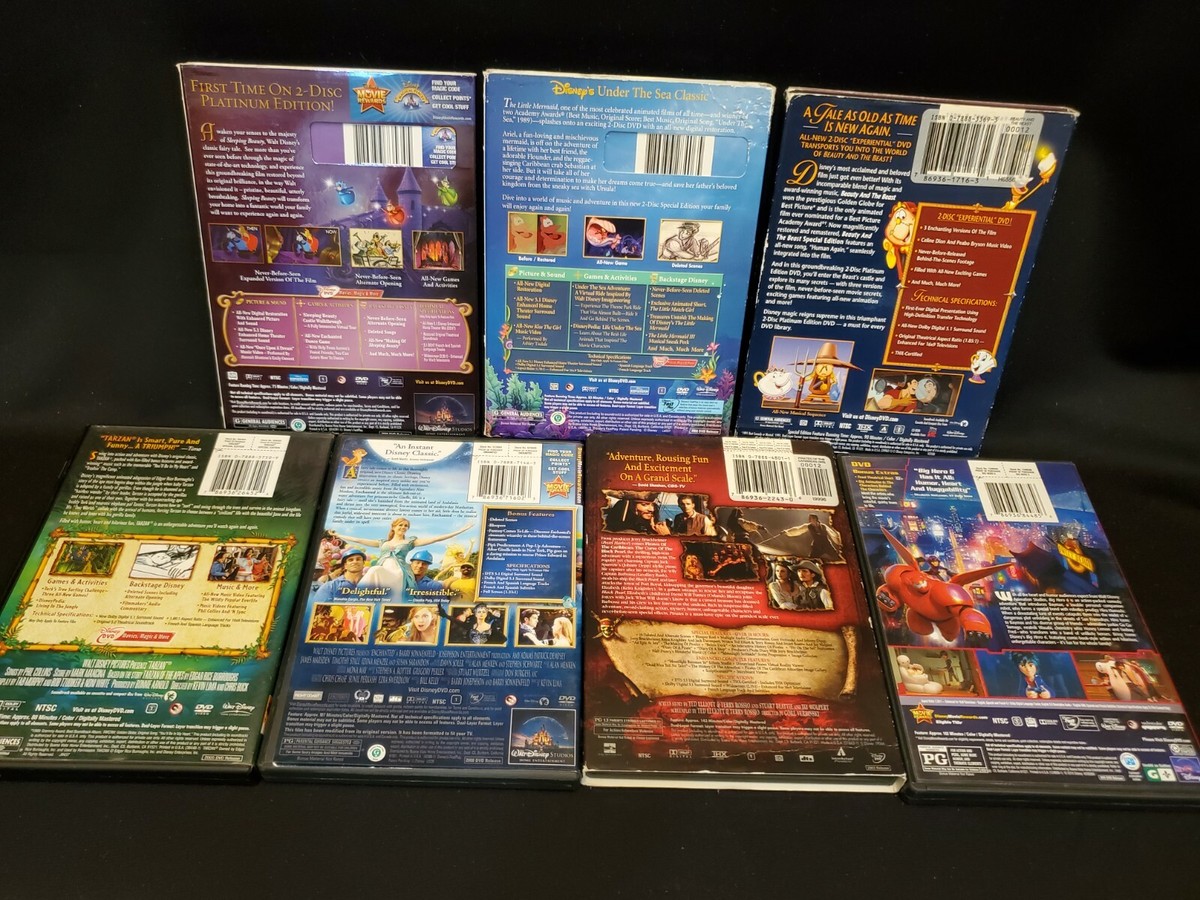 Walt Disney DVD Bundle- Pirates, Little Mermaid, Beauty &t