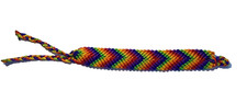 Rainbow Friendship Braided Bracelet 7-9 Inches Long Adjustable UNISEX Self Tie