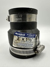 Fernco P1056-215 2" X 1 1/2" PVC Rubber Black Flexible Coupling NEW