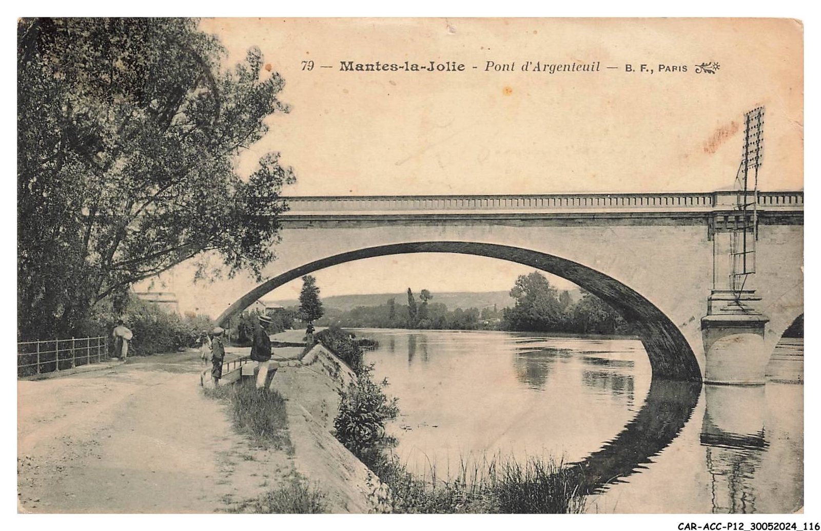 Mantes-la-Jolie Pont de l'Argenteuil CAR-ACCP12-0872-78 Art Print