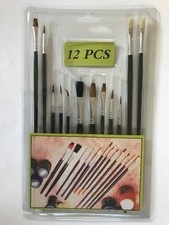 12 Artist Paint Painting Brushes Set for Kids, Adults - Beginners Brushes Kit