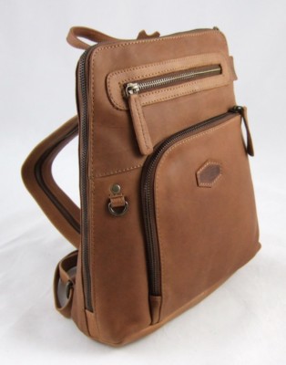 LandLeder City-Bag Biker-Rucksack Rind-Leder Daybag Damen-Schulter-Tasche 1670