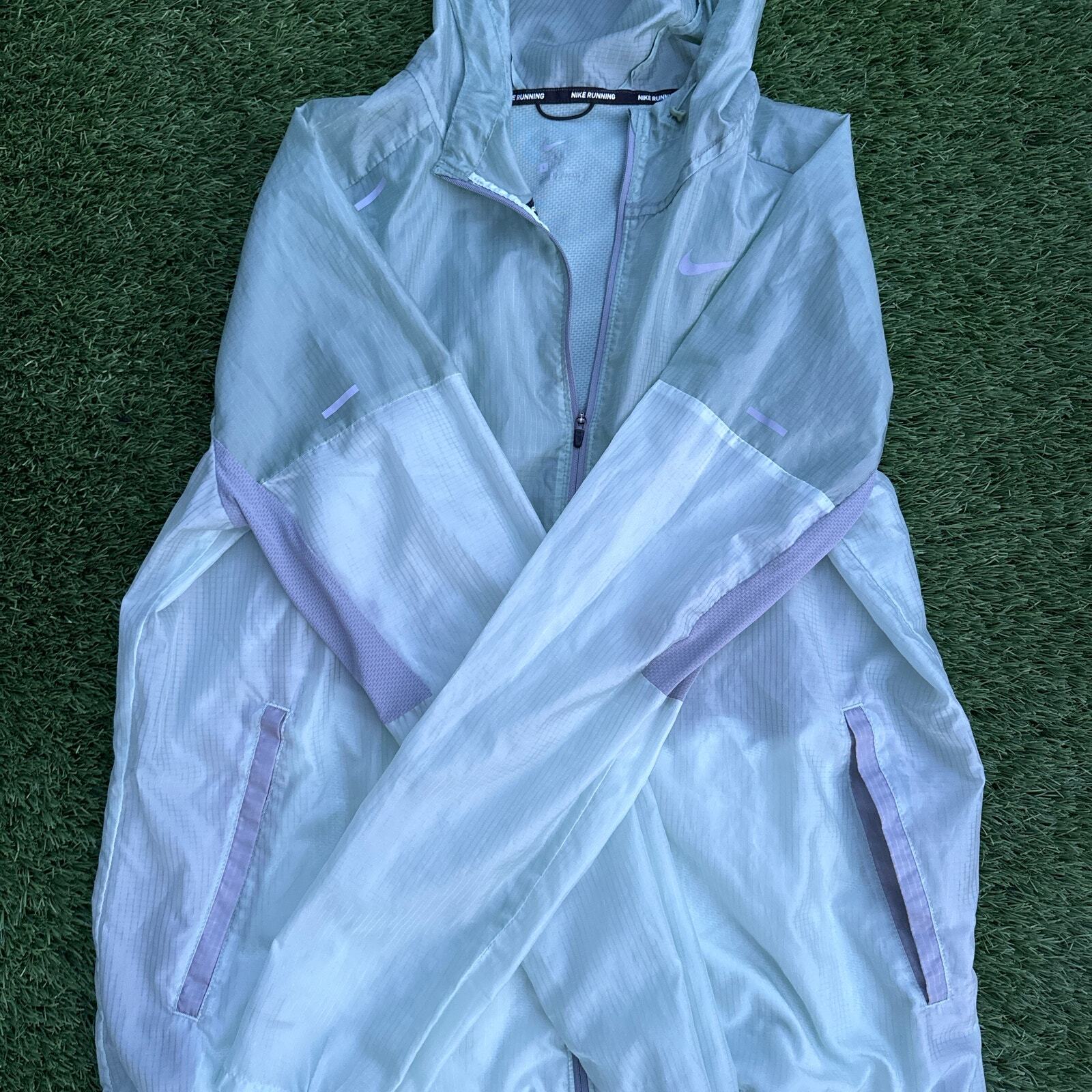 SACAI X NIKE Nike Sportwear Windrunner giacca cappuccio zip intera manica lunga verde menta donna L