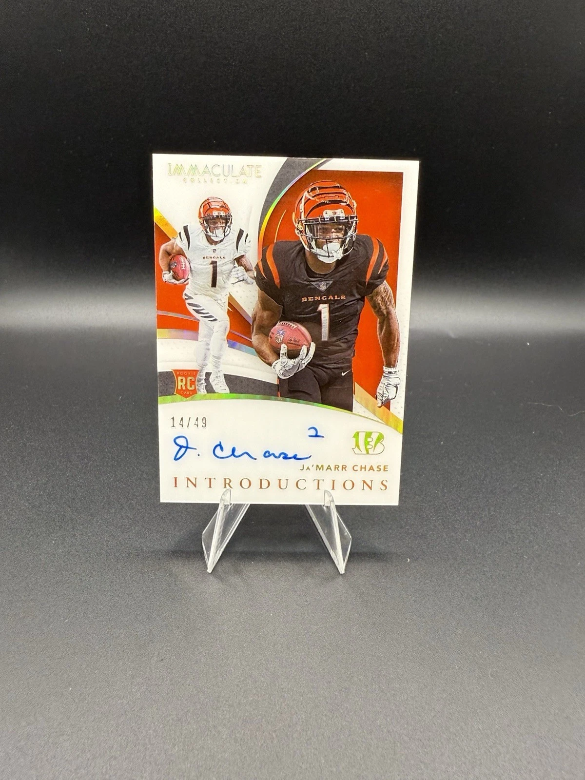 2021 Panini Immaculate Ja'Marr Chase Introductions RC Auto 14/49 #II-JC MINT🔥