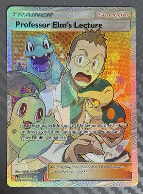 Pokémon TCG Lost Thunder Professor Elm's Lecture 213/214 Full Art