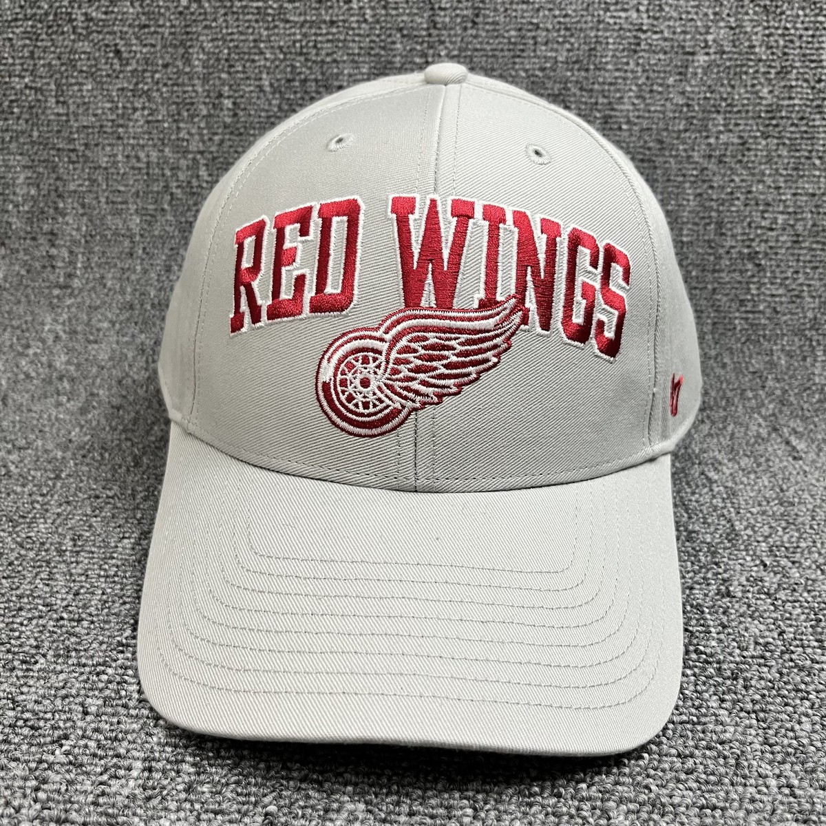 Detroit Red Wings '47 Brand Sure Shot MVP Snapback Hat Gray NHL Cap OSFA