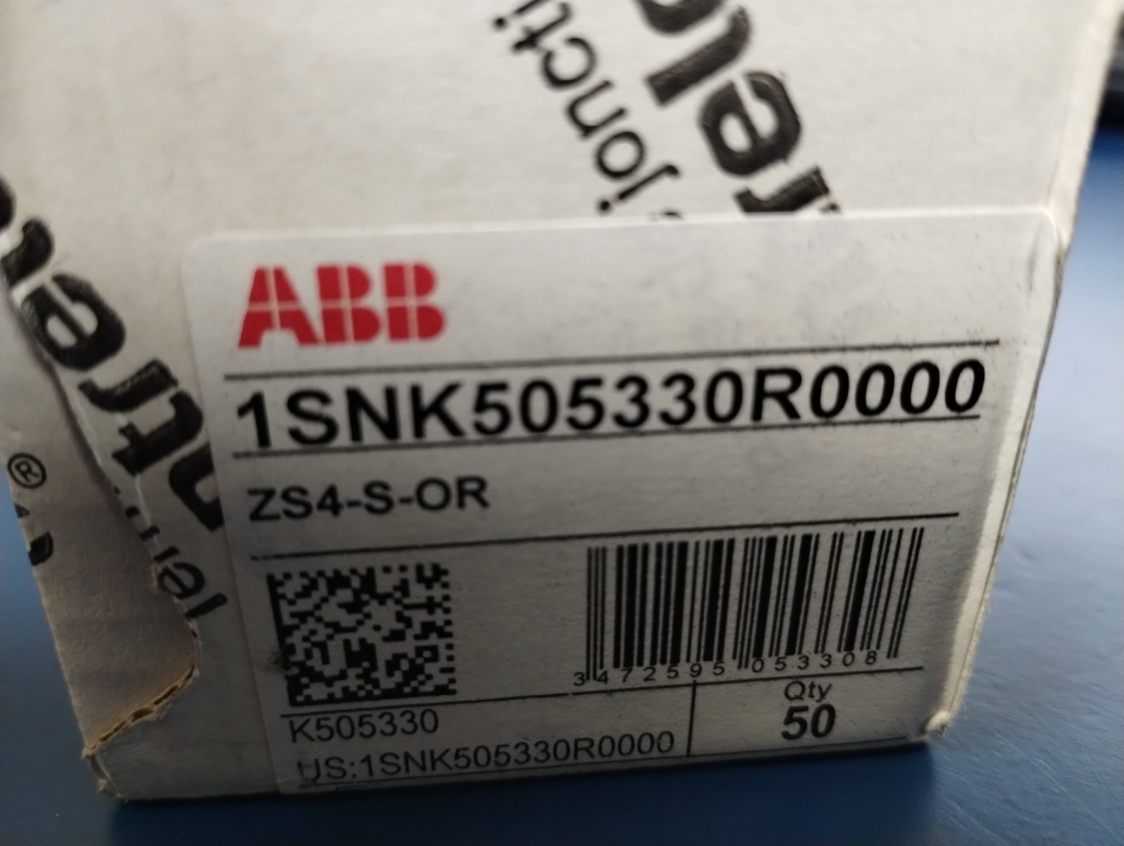 ABB LOT OF 50 - 1SNK505330R0000 Terminal Block Connector 2 Position Disconnect