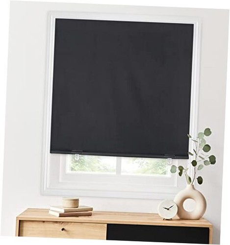 100% Blackout Roller Shades, No Tools No Drill Cordless Blinds for Windows,