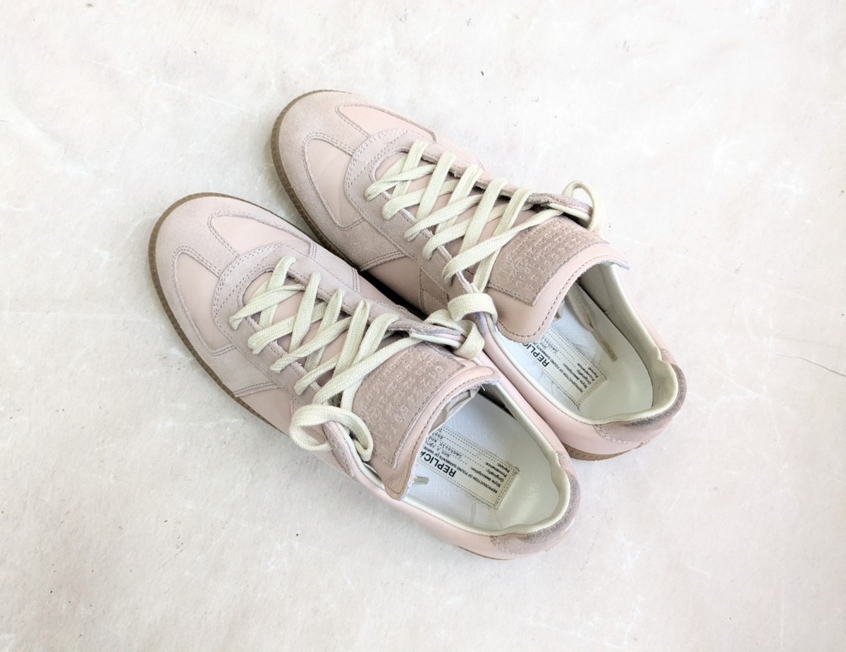 Maison Margiela GAT Sneakers Pink Men 7 40 Suede Leather Low Top