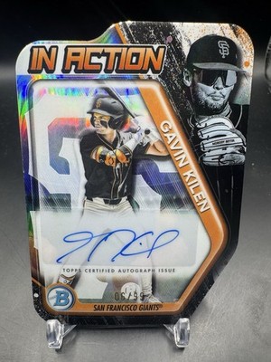 2025 Bowman Draft Chrome Gavin Kilen RC GIANTS IN ACTION AUTO 06/99 #BIA-GK