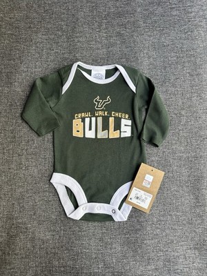 NWT Rivalry Threads  91 USF University of South Florida Bulls Baby Bodysuit 0-3M