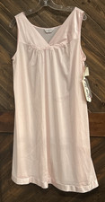 VINTAGE VANITY FAIR ANTRON III Nightgown PINK SATIN SIZE LARGE NWT NOS USA