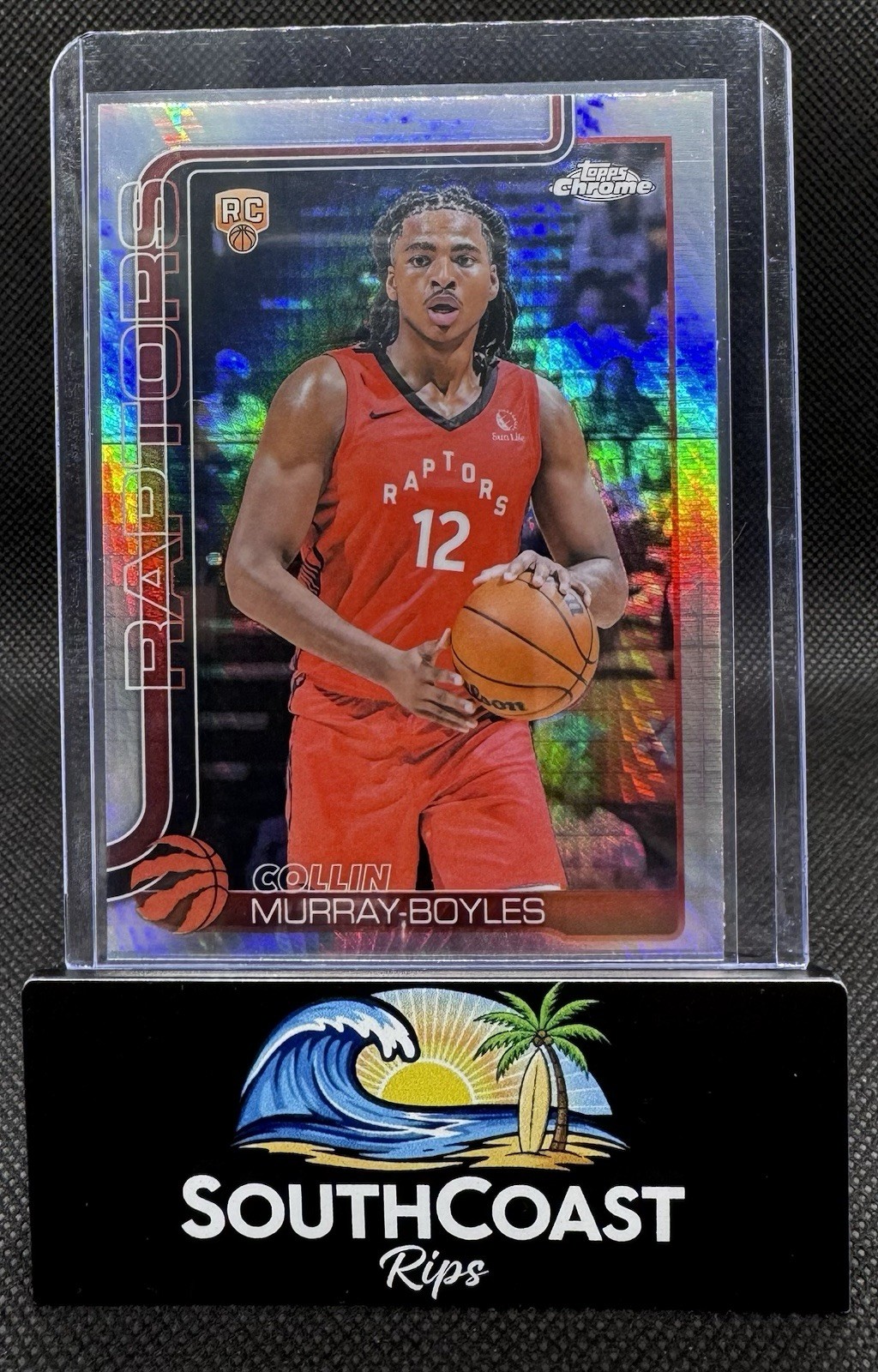 2025-26 Topps Chrome Collin Murray-Boyles RC Prism Refractor #259 Raptors