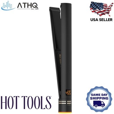 Hot Tools HT7123BG Pro Artist Black Gold Evolve 1 1/4'' Ionic Flat Iron 455°F NEW