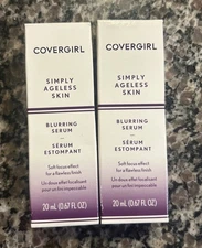Lot of 2 COVERGIRL Simply Ageless Skin Blurring Serum - 0.67 fl oz (Ships Free)