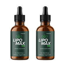  2 Pack Lipo Max Ketone Liquid Drops LipoMax Weight Loss Support 60 Servings