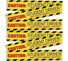 Caution Student Driver Magnetic Sign - 6 Pcs High Reflective Car Safety Sticker