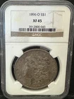 1896-O Morgan  Dollar  NGC  XF 45.