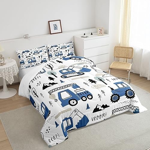 Construction Comforter Set for Kids Boys Equipment Trucks Twin Multi 05 - Picture 5 of 8