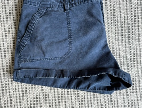 Old Navy Womens 16 Blue Cotton Blend Low Rise Shorts Pockets Stretch Cuffed Hem - Picture 12 of 20