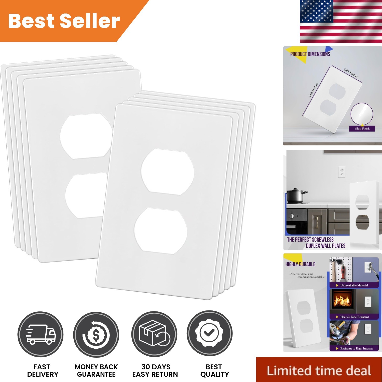 Covers - Child-safe 10 Pack, Smooth Finish