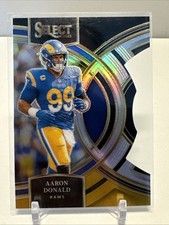 Aaron Donald 2023 Panini Select Premier Level Black & Gold Prizm Die Cut #113