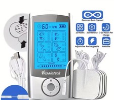 Tens Unit Muscle Stimulator 16 Modes Dual Channel Massager Comes with 4 Pads