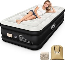 HiiPeak Single Inflatable Mattress, Air Bed Self Inflating with Flocked Surface