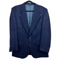 BURBERRY  S Men  s 100 Pure Camel Hair Blazer Navy Blue Vintage Classic