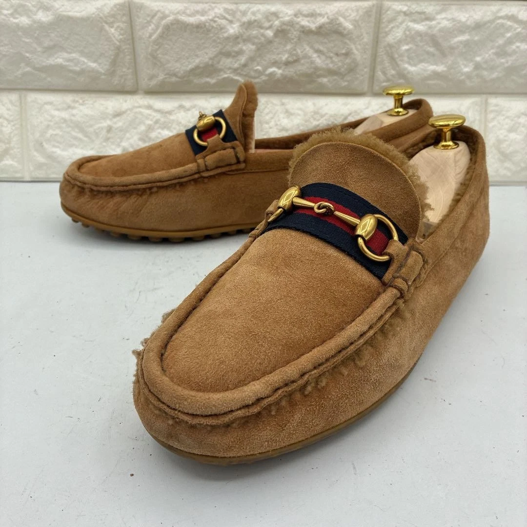 【新品未使用】GUCCI ブラウンレザー モカシン GUCCI ブラウンレザードライビングシューズ GUCCI ブラウンレザー