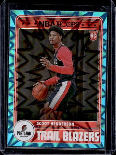 2023-24 Panini Hoops Scoot Henderson RC Teal Explosion Rookie #297 Trail Blazers