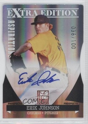 2011 Donruss Elite Extra Edition Prospects 38/100 Erik Johnson #19 Auto 4p7
