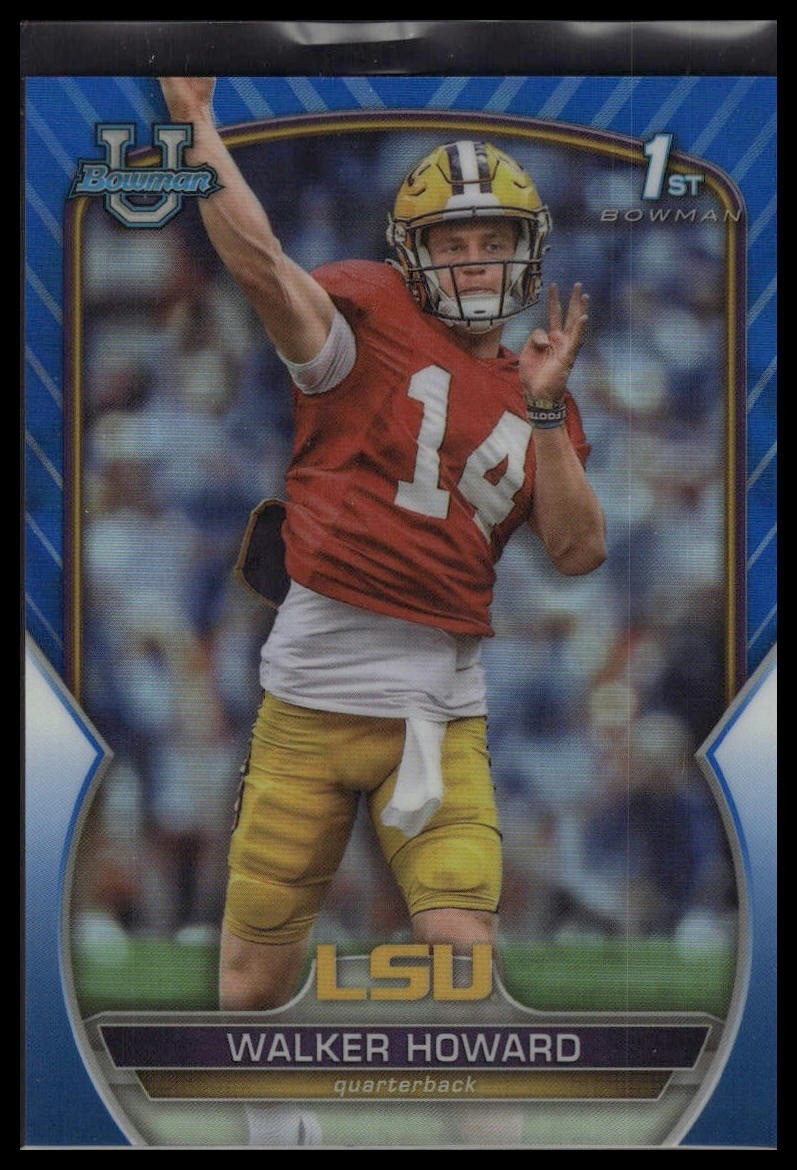 2022 Bowman University Chrome #92 Walker Howard Blue Refractor #/199
