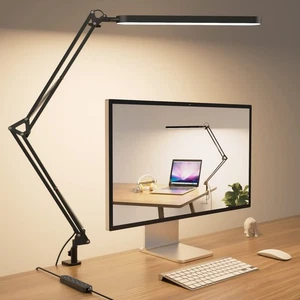 LED Lampe de bureau avec bras réglable lumière de soin des yeux pour le travail de bureau à domicile