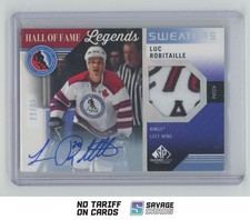 2021-22 SP Game Used HOF Legends Sweaters Patch Auto Luc Robitaille /25 #HOF-LR