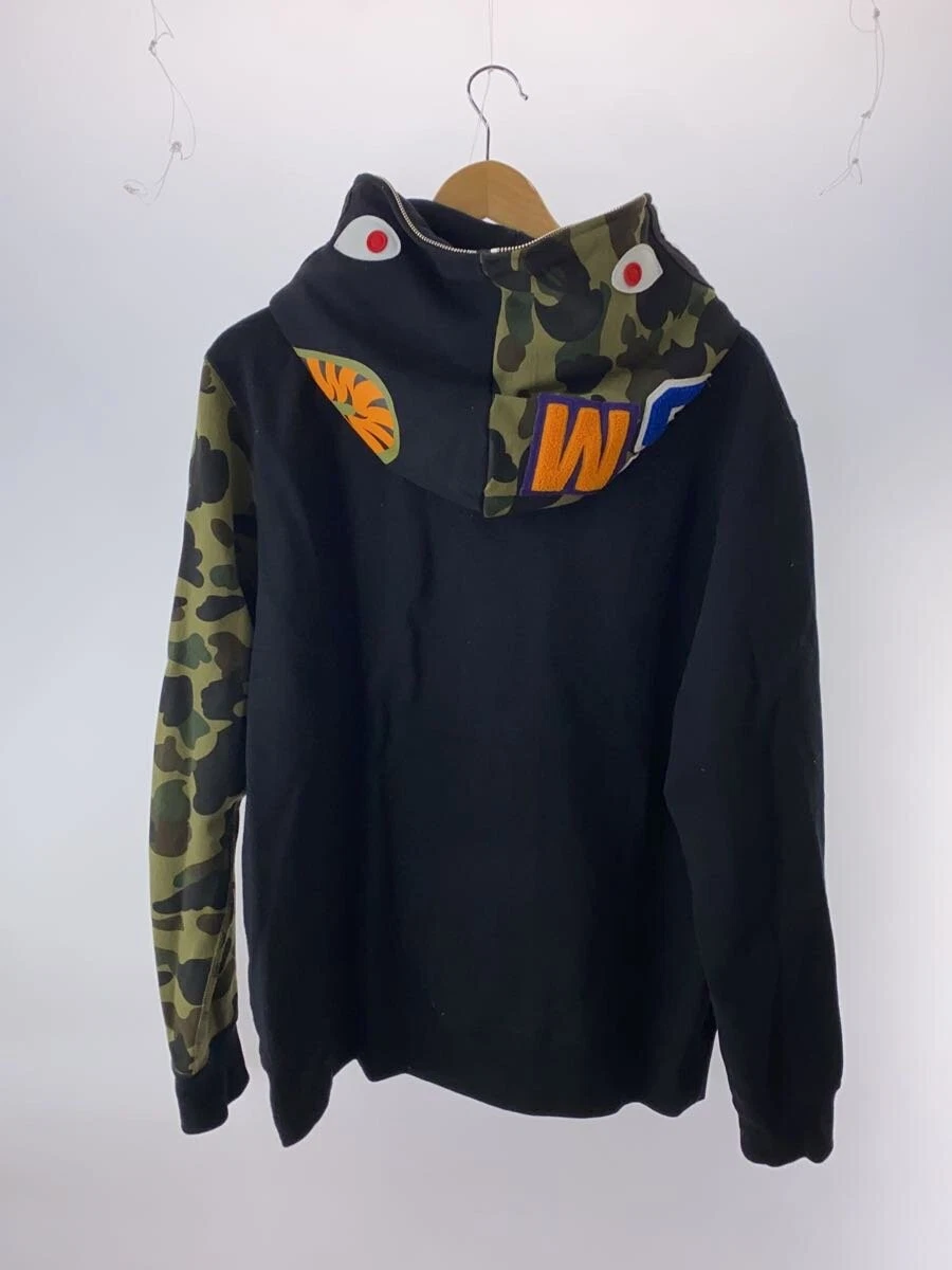 A BATHING APE (BAPE) Felpa con cappuccio zip A BATHING APE nera XL usata