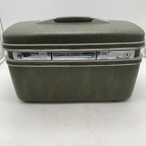 Estuche de Maquillaje Cosmético Tren Lateral Duro SAMSONITE SHERBROOKE De Colección Equipaje VERDE - Imagen 3 de 9