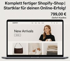 Online Shop - Webseite - Shopify - Startklar f&uuml;r deinen Erfolg.
