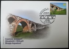 MACÉDOINE DU NORD 2022 - PATRIMOINE CULTUREL SKOPJE AQUEDUC FDC