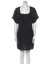 Yigal Azrouel- Black Cotton Printed Mini sheath dress size Medium/8, NWT