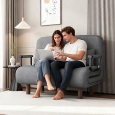 NEW Double Fabric Sofa Bed Sleeper Couch Sofabed Settee Recliner Beds Folding