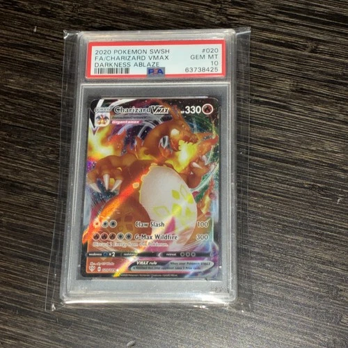 2020 CHARIZARD VMAX DARKNESS ABLAZE CARD 020/189 PSA 10 GEM MT